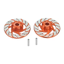 NEW GPM Alum 7075 +3mm Front Or Rear Hex Orange w/Brake Disk w/Silver Lining for
