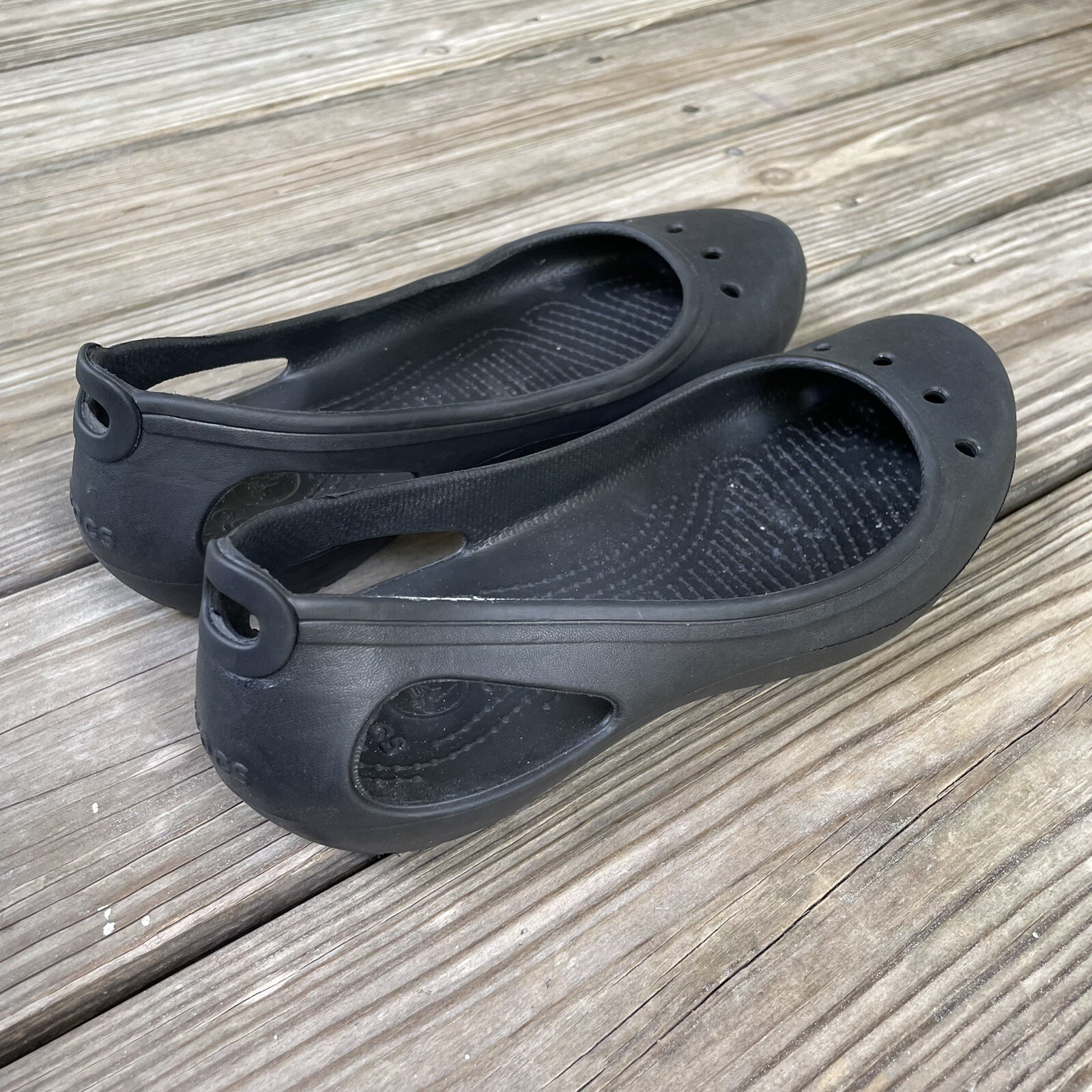 Crocs Kadee Ballet Flats 11215 Black Slip On Comfort … Gem