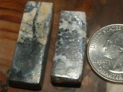 2 SILVER MATRIX MONOLITHS 105 CARATS SILVER GEMS ONTARIO CANADA
