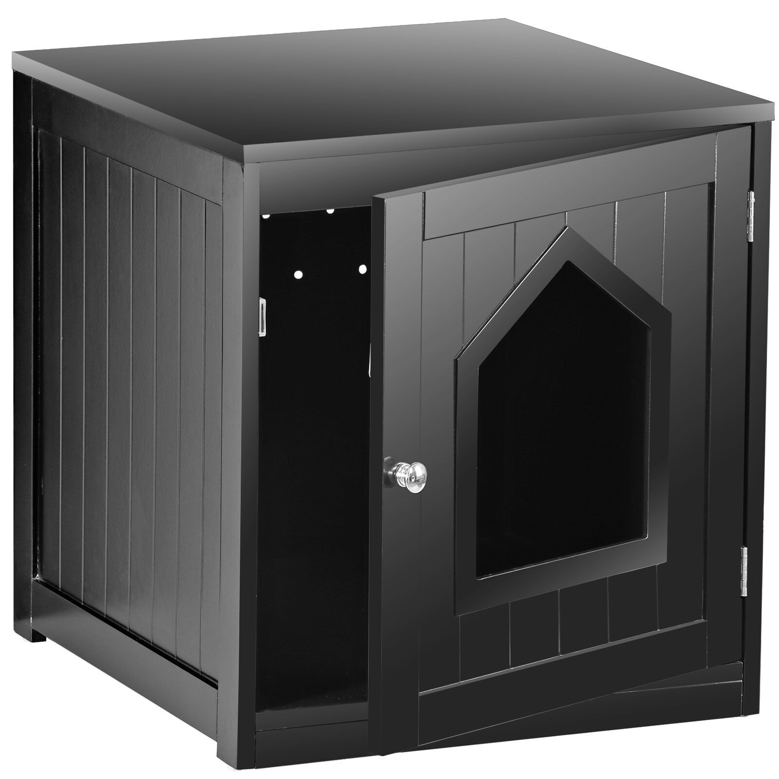 Enclosure Litter Box Furniture Cat Washroom Black/brown/whit