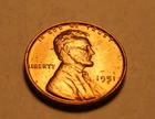 1951 P LINCOLN PENNY UNC 2 #
