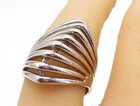925 Sterling Silver  Vintage Shiny Pointed Split Dome Band Ring Sz 7  RG5576