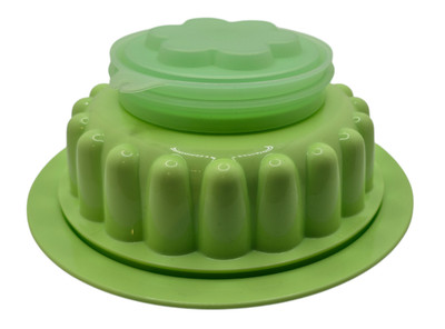 Tupperware Puddingform Kleiner Prinz Dessertform mit Deckel grün Nachtisch