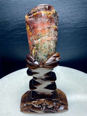 1.73LB Top Natural Colorful Ghost Phantom Quartz Crystal Mineral Specimen Decor