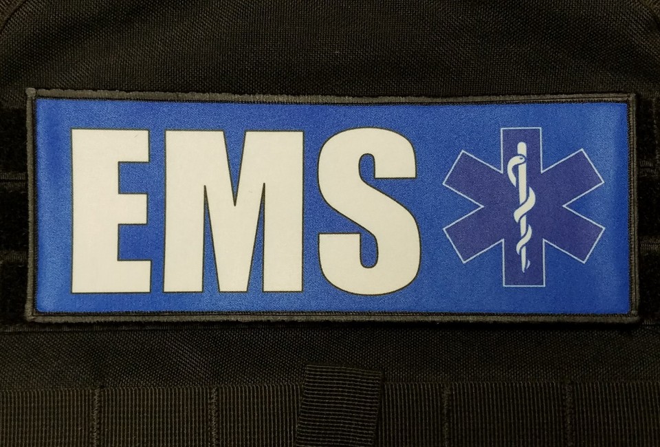 Patch Tactique Brodé MEDICAL 5x2 Pouces – EMT, Medic, Paramedic – Fixation Crochet Pour Gilets Et équipements