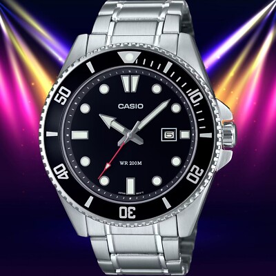 Casio MDV107D-1A1 Men's Duro 200M Watch Diver Modern Analog Sports Steel New