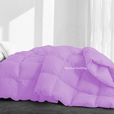 Deluxe Luxury Comforter Down Alternative Egyptian Cotton Lavender Solid