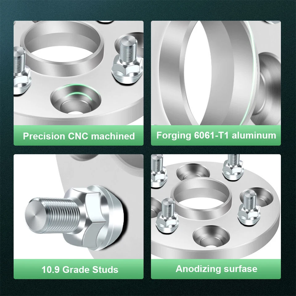 4pcs wheel spacers 15mm 4x100 12x1.5 studs For Toyota Corolla Prius Yaris Ford - Image 3 of 4