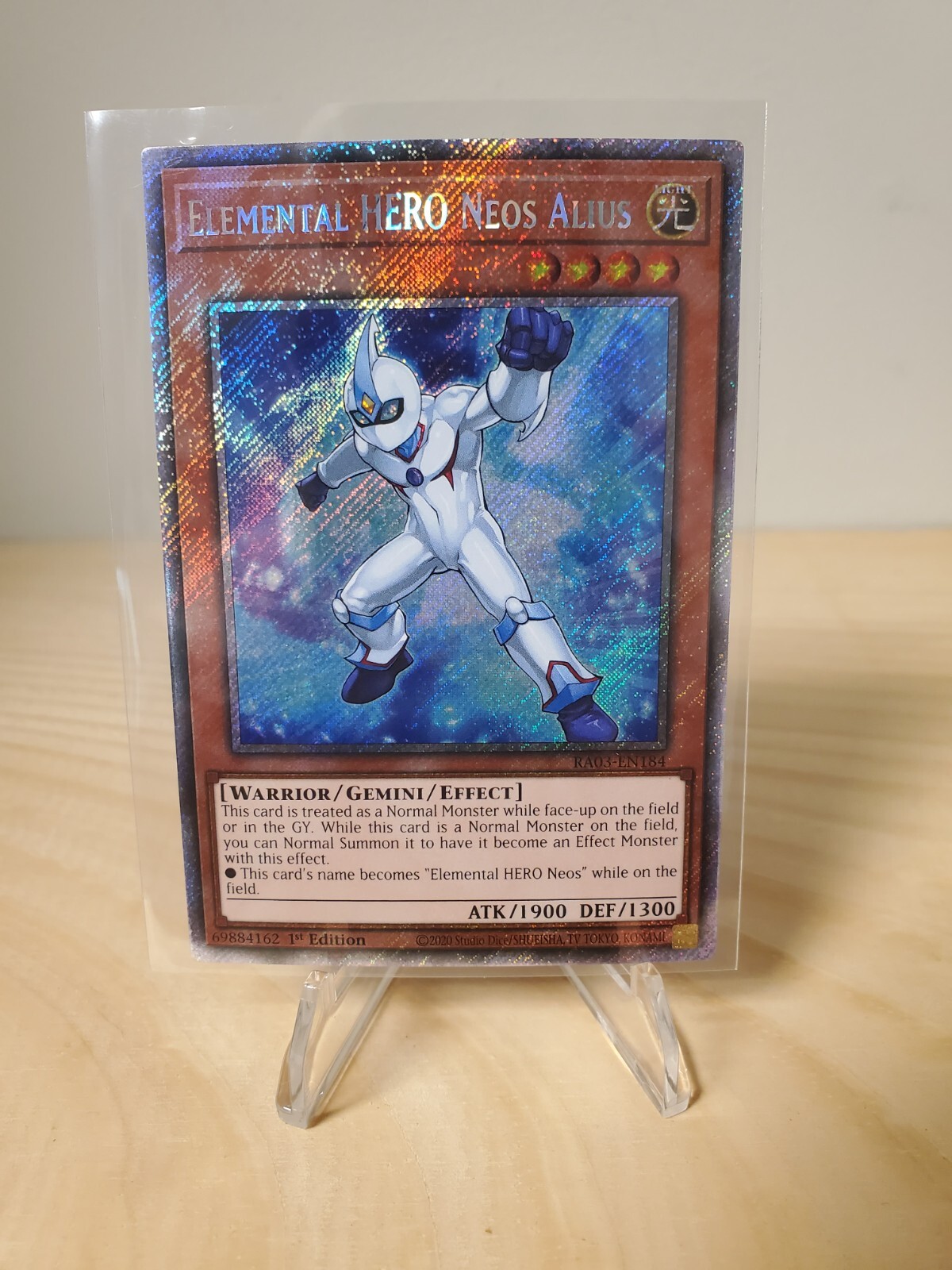 YuGiOh Elemental HERO Neos Alius 1st Edition RA03-EN184 TCG Card