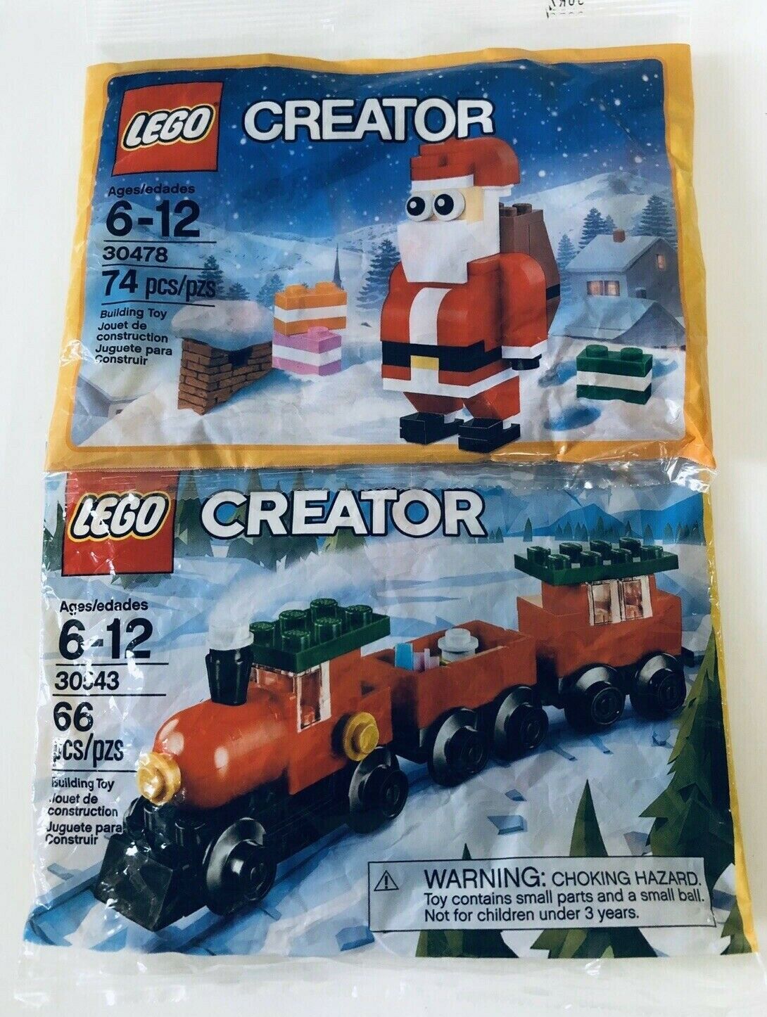 Arkæolog Sandsynligvis Uoverensstemmelse Lot Of 2 Lego 30543 &amp; 30478 Creator Holiday Christmas Train &amp; Santa  - New. | eBay