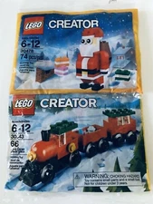 Lot Of 2 Lego 30543 & 30478 Creator Holiday Christmas Train & Santa - New.