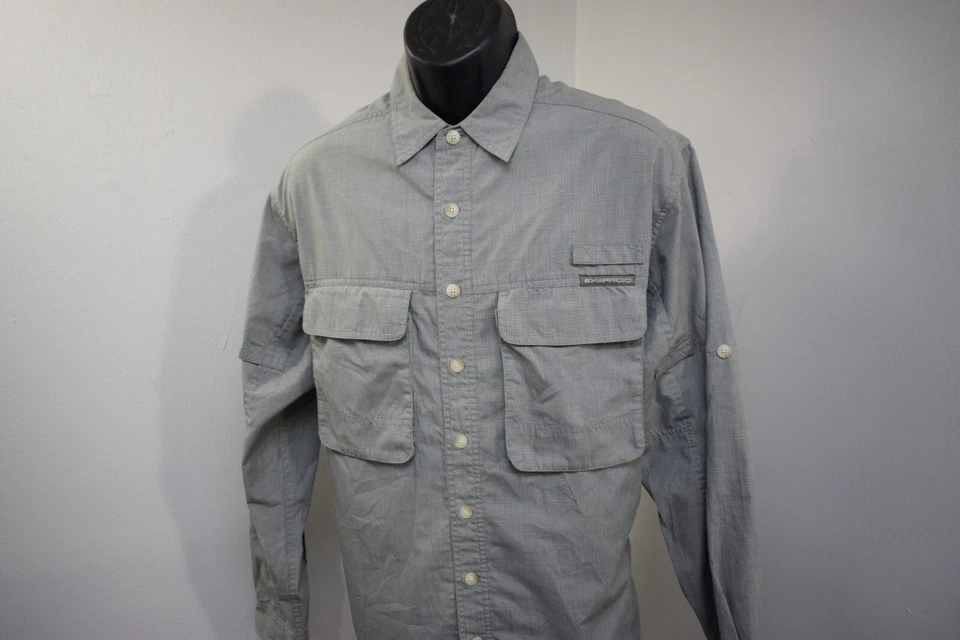 ExOfficio Vented Fishing Shirt Green Buzz-Off Long Sleeve Button Up Mens Medium - Image 2 of 4