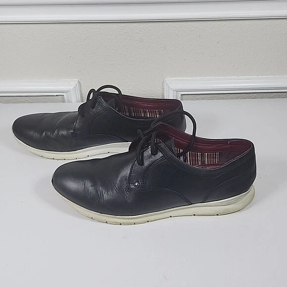 Base London Hombre Cúbico Cordones Negro Zapato Talla 43 Foto 4 de 4