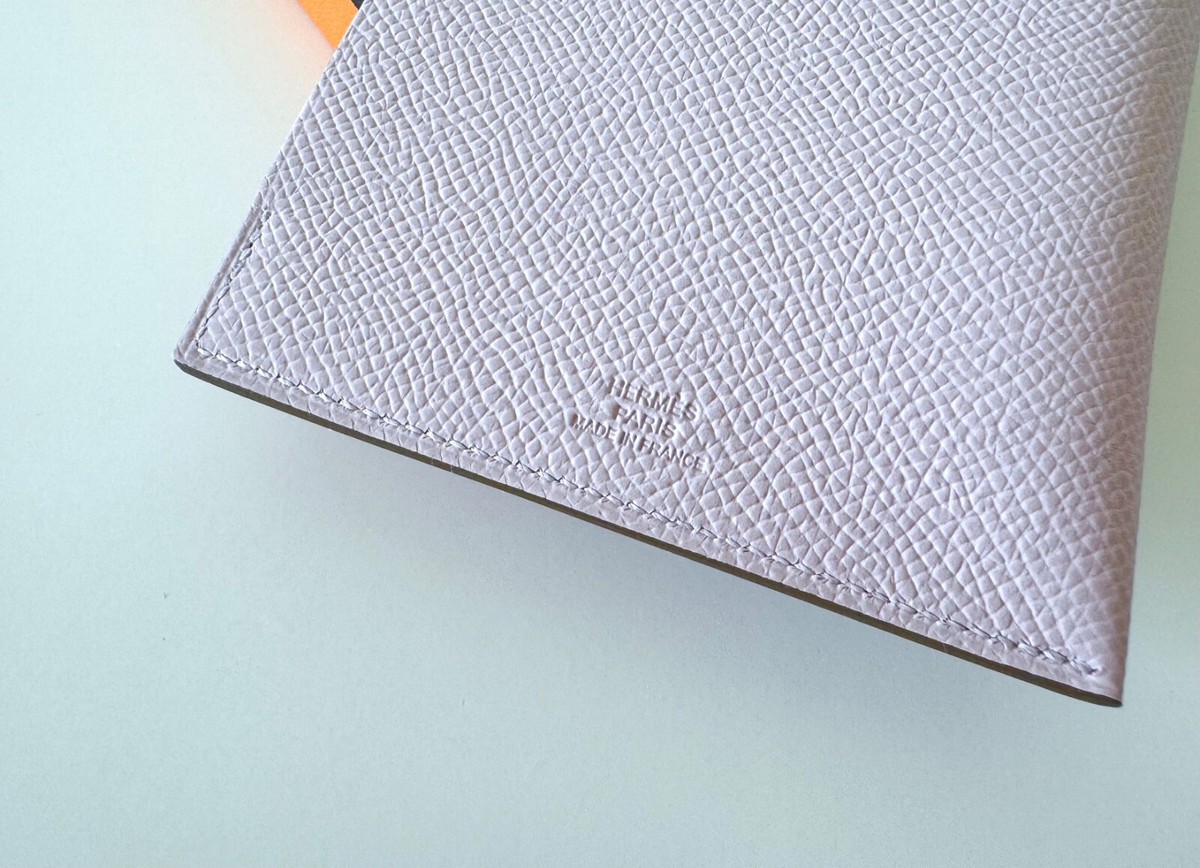 HERMES Tarmac Passport Case Epsom Leather Mauve Pale Pink