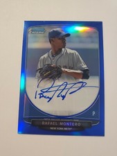 Rafael Montero 2013 Bowman Chrome Blue Refractor Auto #/150 see pics