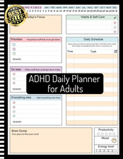 ADHD Daily Planner for Neurodivergent Adults: Stay Organized with This Undated S