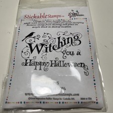 Great Impressions WITCHING YOU Halloween F589S Stickable Stamps Rubber Cling EUC