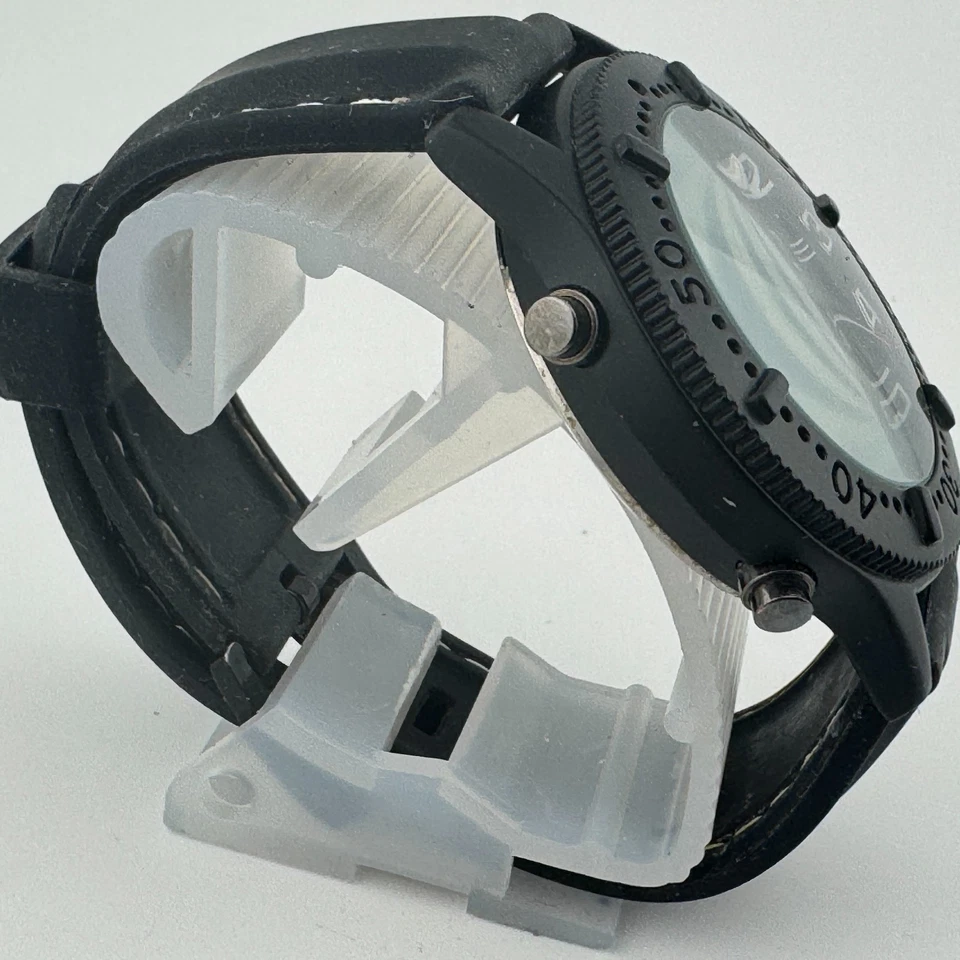 Rogue Reloj de Cuarzo Analógico Digital Hombre Negro Bisel Fijo Alarma Cronógrafo Batería Nueva Foto 3 de 4