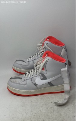 Nike Mens Air Force 1 High '07 LV8 CI1117-101 White Orange Sneaker Shoes Sz 10.5