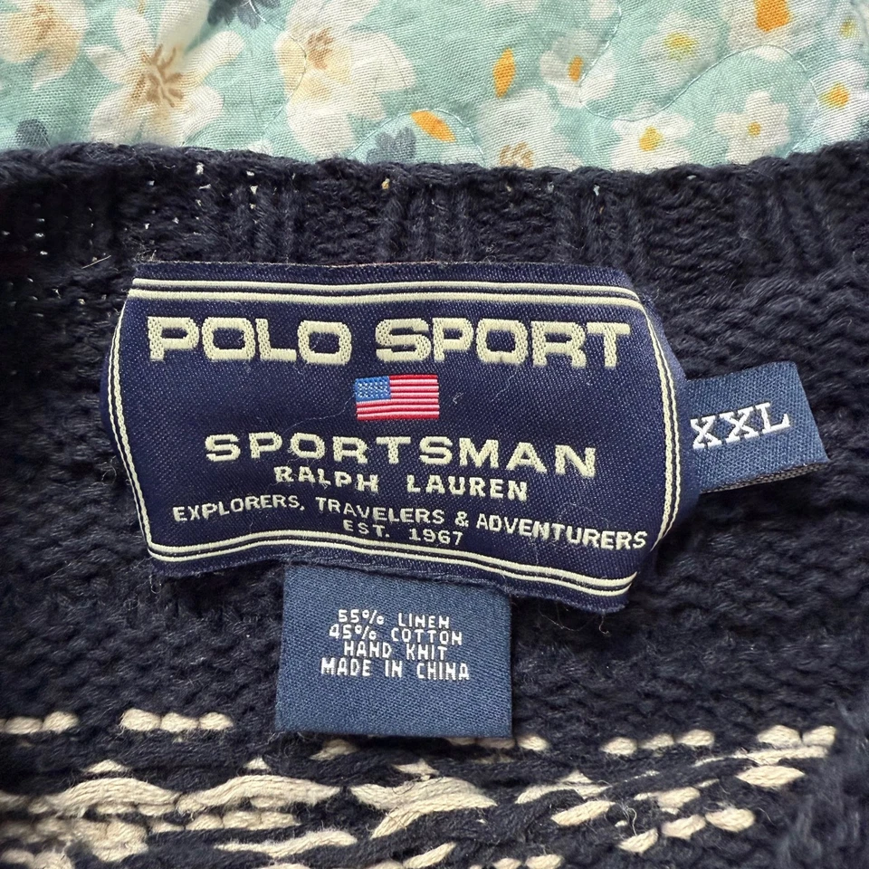 Suéter Vintage Polo Ralph Lauren SPORTSMAN CANOA HOMBRE Foto 2 de 4