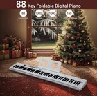 Glarry Foldable 88 Key Full Size Semi-Weighted Keyboards Digital Home Piano — photo 3