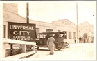 RPPC Universal City Hollywood Studio Entrance Film World Auto View