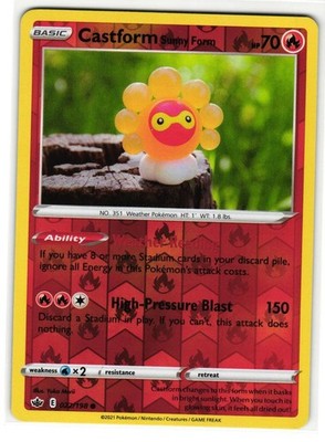 CASTFORM SUNNY FORM 022/198 CHILLING REIGN ENGLISH POKEMON TCG