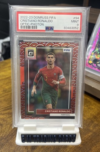 2022-23 Panini Donruss #94 Optic Photon Prizm Christiano Ronaldo PSA 9