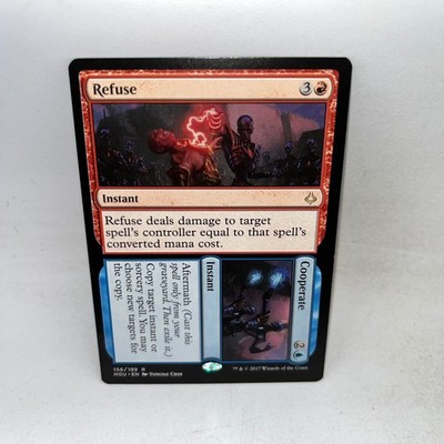 Refuse // Cooperate 156 Rare Hour of Devastation Magic: The Gathering LP