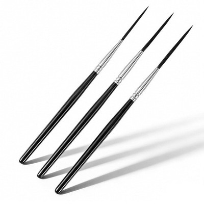 3 Pcs Script Pinstripe Brushes, Extra Long Fine Scroll Pinstriping Brush, Rig...