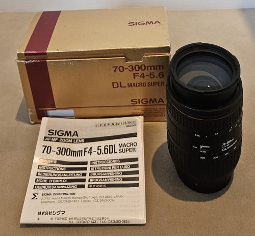 Sigma 70-300mm F/4-5.6 DL Macro Super Zoom Lens for Canon Made in Japan Tested