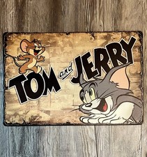 Tom and Jerry 8 x 12 Novelty Metal Sign Shrink-Wrapped Made In USA New!