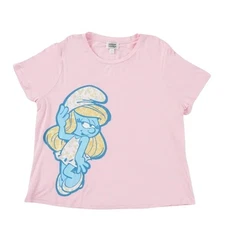 3X Unique Vintage × The Smurfs Smurfette Pink Graphic Tee Women's T Shirt NWT