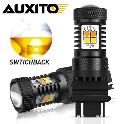 AUXITO 2X LED Turn Signal Light Bulb White Amber Switchback 3157 4157 Dual Color