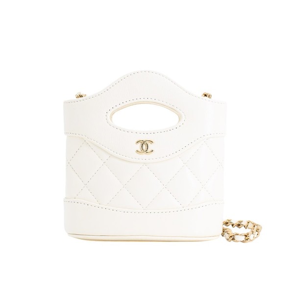 CHANEL mini chain clutch AP3924 Shoulder Bag / white Women