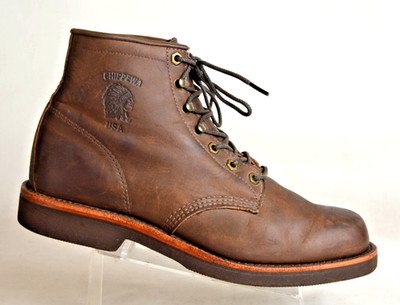 Chippewa Men's 10 D Lace Up Leather Ankle Chukka Boots Brown 20065 USA