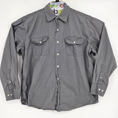 chicano dress shirts Lowrider Shirt Mens Large Gray Cholo Chicano Custom Culture Button Long  Sleeve