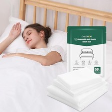 Disposable Bed Sheet for Travel, Disposable Sheets Queen Size with Quilt Cover a