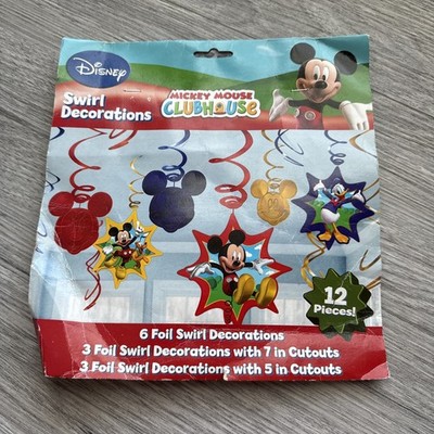 Disney ''Mickey Mouse'' Swirl Foil Decoration Pack - 12 Pieces
