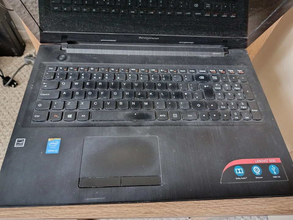 Lenovo G50-80 Laptop 15.6 for Spares Or Repairs No Power Supply, photo 2 of 5