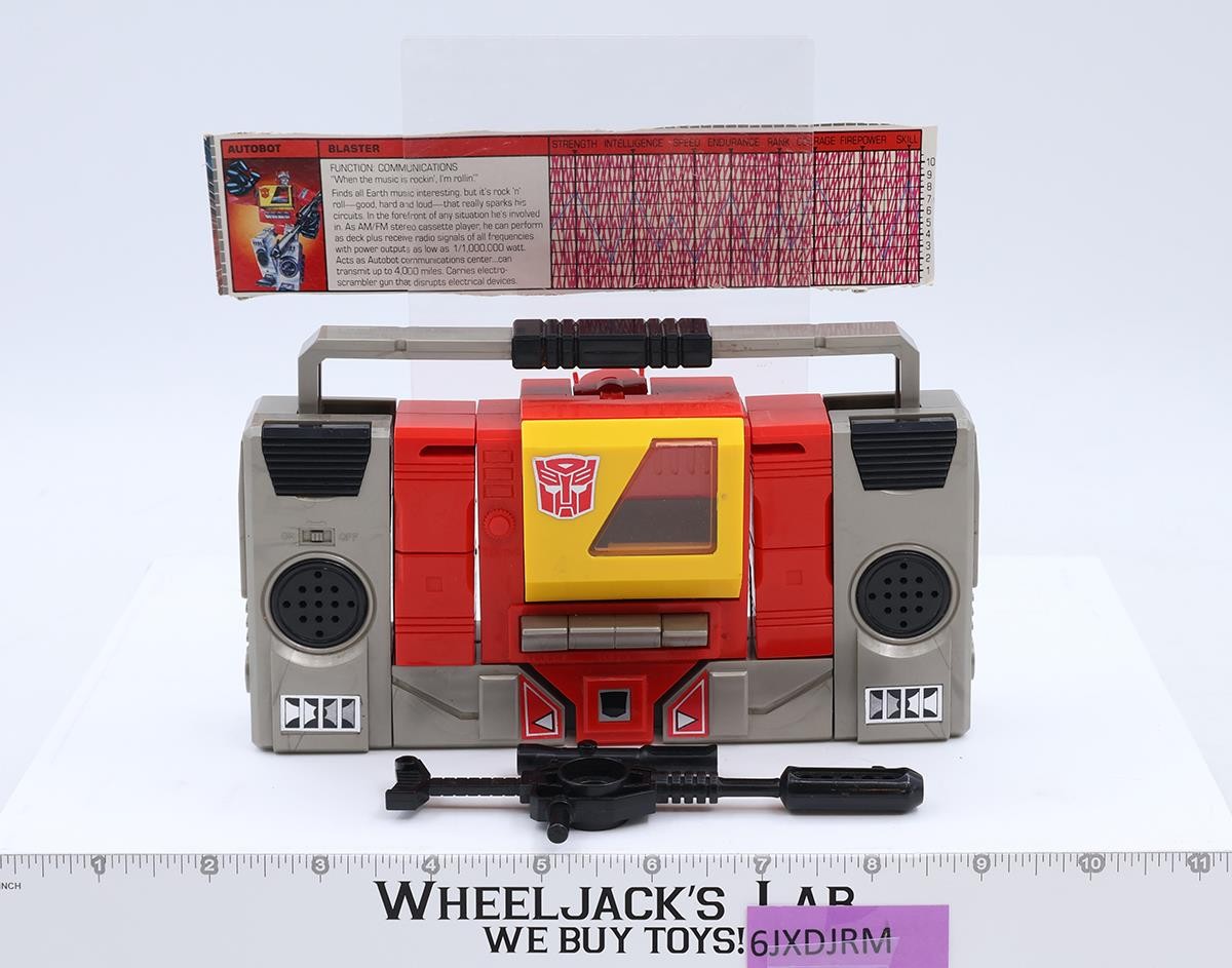 Blaster W/Tech 100% Complete 1985 Vintage G1 Transformers Boombox Action Figure