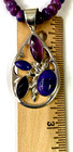 HSN Jay King Sterling Silver Amethyst & Purple Turquoise Pendant w 18" Necklace — photo 5