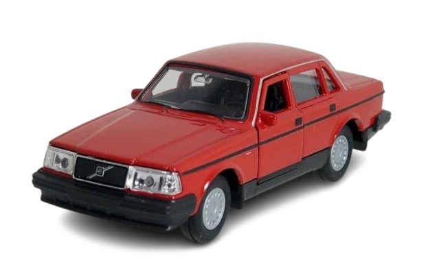 Welly Volvo 240 GL rosso scala 1:34 1:39 auto pressofusa da 4,5 pollici in... - Immagine 4 di 4