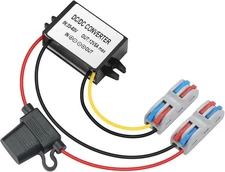 "DC/DC Buck Converter 17V-60V Step Down Voltage Transformer 12V 5A 60W Fuse"