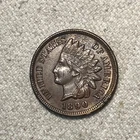 1890 INDIAN HEAD CENT -With LIBERTY & Near 4 DIAMONDS - AU UNC