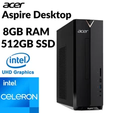 Acer Aspire Desktop Intel Celeron N4505 2GHz 8GB RAM 512GB SSD Refurbished