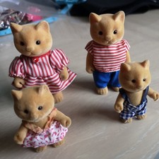 VINTAGE 1980er BARENWALD KATZENFAMILIE SIMBA FOREST FRIENDS (WIE SYLVANIAN) SELTEN