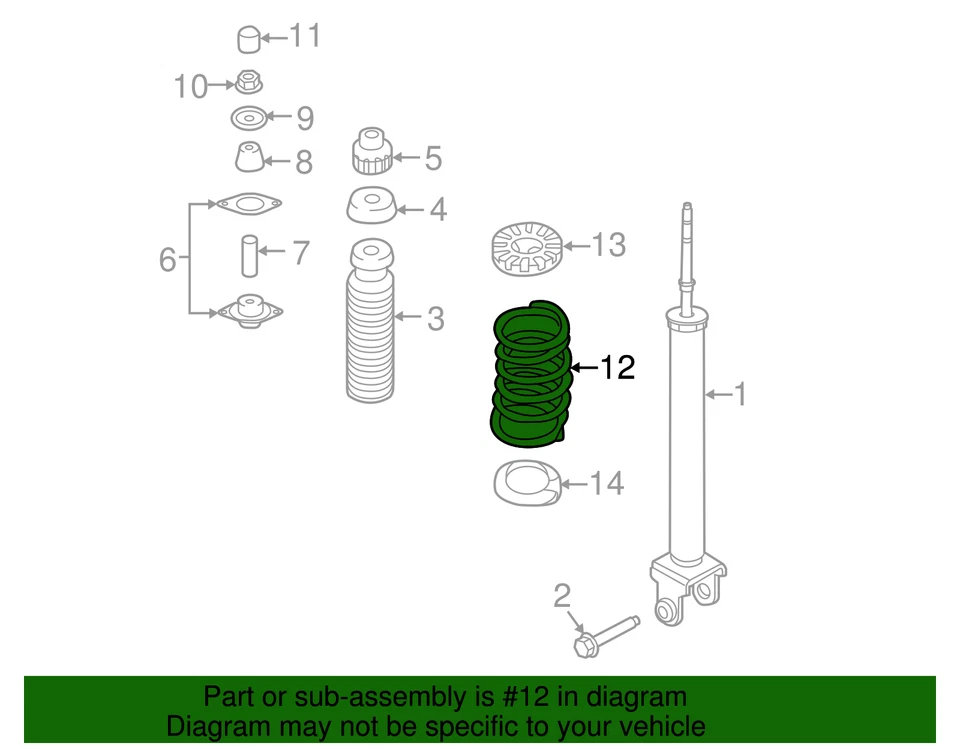 Muelle helicoidal trasero genuino Nissan 55020-4RA3B Foto 2 de 2