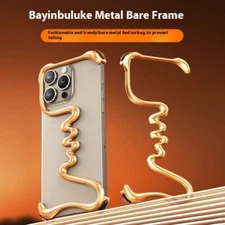 Metal Frameless Half Pack IPhone 16 15 Cases Fancy Cover High Demand On EBay