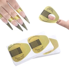 200 Pcs Long Nail Forms for Acrylic Nails Thick Nail Extensions Nail Art Tips